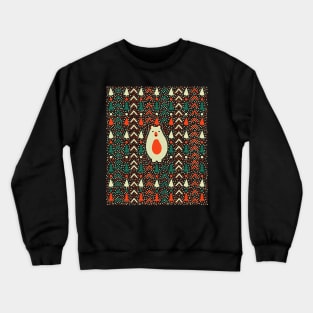 Bear, dots and Christmas trees Crewneck Sweatshirt